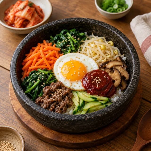 Bibimbap, a Korean dish